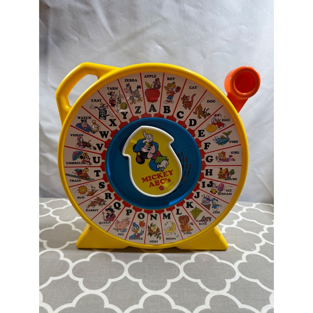 Vintage 1989 See & Say Mickey Mouse ABCs‎ Alphabet Learning Toy Mattel Preschool